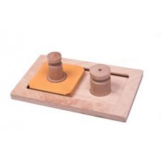 Dřevěný hlavolam Playground - Modul 2A (pouze deska bez kloboučků a válečků)