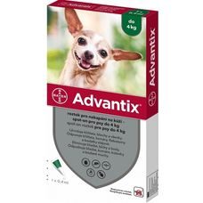 Advantix Spot On pro psy do 4kg (0,4ml)