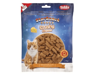 NOBBY STARSNACK CAT CRUSHY CHEESE KŘUPAVÉ POLŠTÁŘKY SE SÝREM 125G