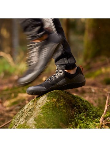 GROUNDIES ALL TERRAIN LOW WATERPROOF Black | Barefoot outdoorové boty