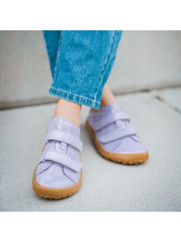 FRODDO TENISKY LEATHER D-VELCRO II Lavender | Dětské barefoot tenisky