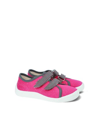 BEDA CELOROČNÍ BFN 170040/TEX/W Pink Shine | Dětské celoroční barefoot boty