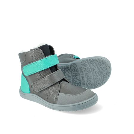 BABY BARE FEBO WINTER Grey Asfaltico | Dětské zimní zateplené barefoot boty 6
