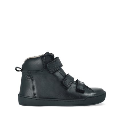 CRAVE SNOWFIELD Black | Dětské zimní zateplené barefoot boty 1