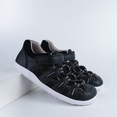 BOBUX SUMMIT Black Charcoal | Dětské barefoot sandály