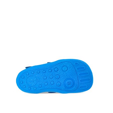 BEDA ZIMNÍ VYŠŠÍ DAN Black/Blue - užší kotník | Dětské zimní zateplené barefoot boty 2