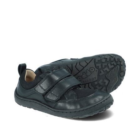 FRODDO TENISKY D-VELCRO II Black | Dětské barefoot tenisky