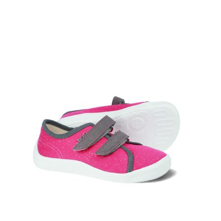 BEDA CELOROČNÍ BFN 170040/TEX/W Pink Shine | Dětské celoroční barefoot boty