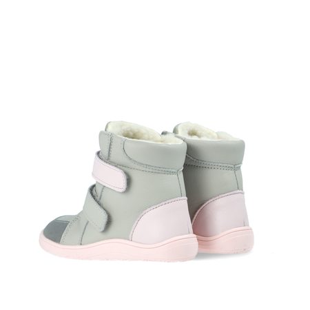 BABY BARE FEBO WINTER Grey Pink Asfaltico | Dětské zimní zateplené barefoot boty 3