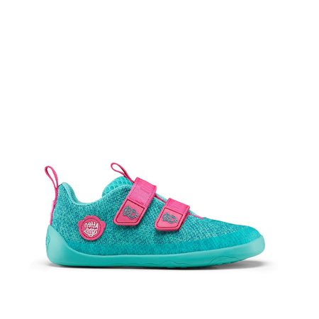 AFFENZAHN SNEAKER KNIT HAPPY OWL Turquoise | Dětské barefoot tenisky