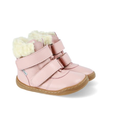 PEGRES ZIMNÍ SKINNY SBF42 Růžová | Dětské zimní zateplené barefoot boty 2