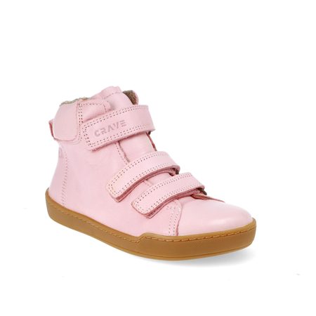 CRAVE SNOWFIELD Pink | Dětské zimní zateplené barefoot boty 4