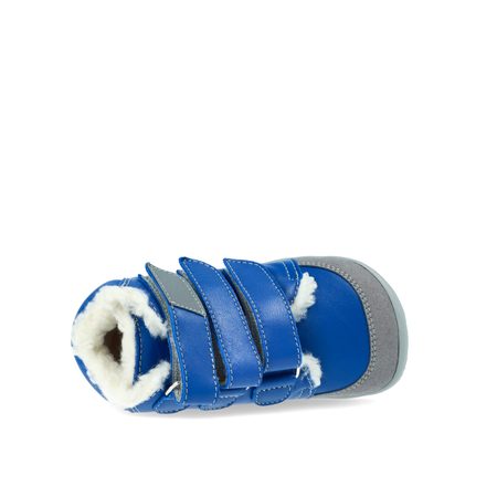 BEDA ZIMNÍ VYŠŠÍ MATT Blue | Dětské zimní zateplené barefoot boty 2