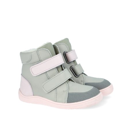 BABY BARE FEBO WINTER Grey Pink Asfaltico | Dětské zimní zateplené barefoot boty 5
