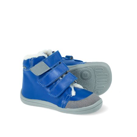 BEDA ZIMNÍ VYŠŠÍ MATT Blue | Dětské zimní zateplené barefoot boty 4