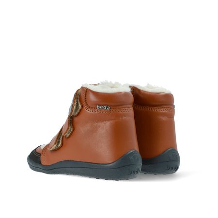 BEDA ZIMNÍ VYŠŠÍ BRUNO Brown | Dětské zimní zateplené barefoot boty 5