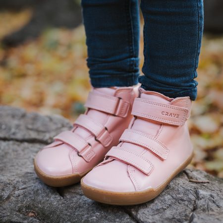 CRAVE SNOWFIELD Pink | Dětské zimní zateplené barefoot boty 11