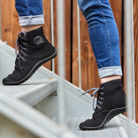 LEGUANO CHESTER Light Black | Kotníkové barefoot boty 10