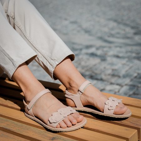 FRODDO SANDAL FLEXY FLOWER Nude | Barefoot sandály