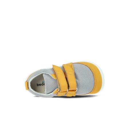 BEDA TENISKY TEX MARTY Gray Yellow | Dětské barefoot tenisky