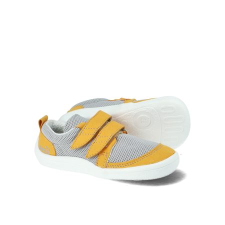 BEDA TENISKY TEX MARTY Gray Yellow | Dětské barefoot tenisky