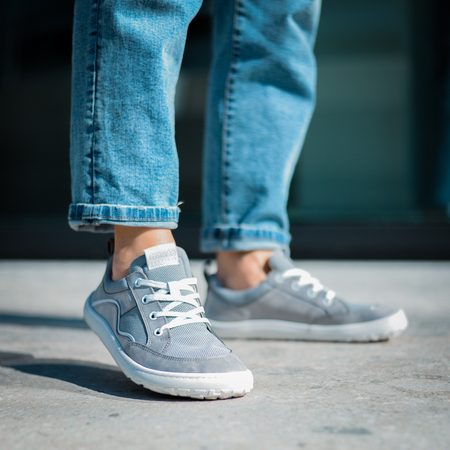 FRODDO TENISKY GEO LACES Light Grey | Sportovní barefoot tenisky