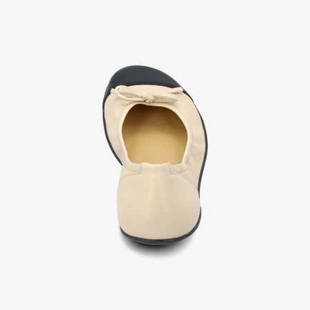 ROUNDIES RUBY WOMEN Beige Black | Dámské barefoot baleríny