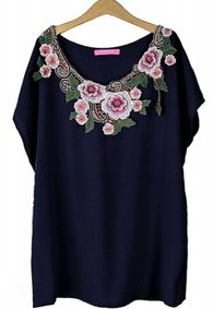 Originální tričko s květinami