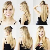 CLIP IN vlasy - 100% Lidské vlasy k prodloužení REMY, přírodní Blond