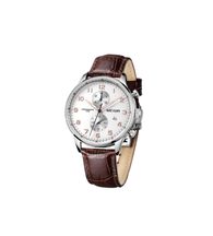 Pánské elegantní hodinky pro každého MEGIR TOKIO - silver/brown