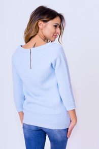 Dámský stylový svetr - Light blue