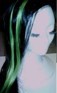 100% Lidské vlasy Remy k prodloužení nebo promelírování, odstín zelená