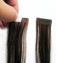 TAPEX vlasy - 100% Lidské vlasy REMY, tmavě hnědé