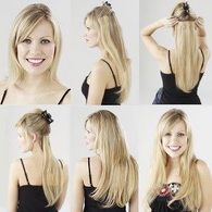 CLIP-IN- 100% Lidské vlasy k prodloužení REMY, přírodní Blond 40cm