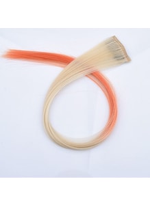 CLIP-IN Barevný pramen DUO - udělejte si melír za méně než 2minuty! blond/oranžová