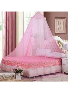 Moskytiéra proti hmyzu - nad postel- růžová