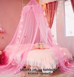 Nebesa nad postel - růžová