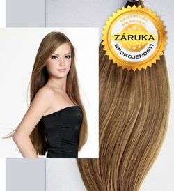 100% Středoevropské vlasy VIRGIN - světle hnědá 20 - 70cm