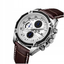 Pánské stylové hodinky MEGIR Classic Chrono ML2015G  - brown