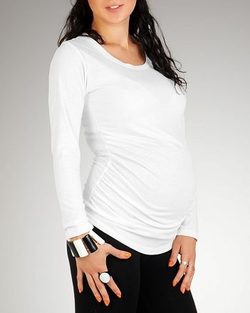 Dámské těhotenské triko s dlouhým rukávem