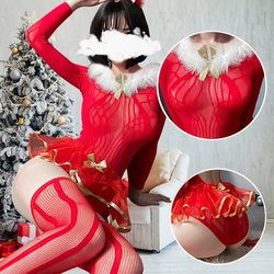 Sexy krajkované body s vánočním motivem