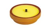Citronella vonná svíčka v terrakotové misce - hoření 10h