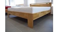 Dubová postel Duos 2,5 cm masiv cink