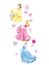 Disney Princezny-obří XXL dekorace samolepky na zeď 60 ks