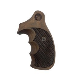 KSD Smith & Wesson K/L gungrips roundbutt frame walnut with logo 2