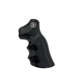 KSD Ruger GP100 gungrips black acrylate with silver logo
