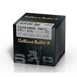 Puškový náboj S&B 7,5x55 SWISS 174 grs / 11,3g 50ks