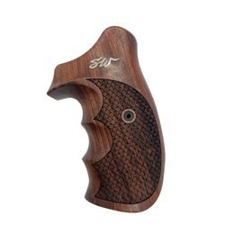 KSD Smith & Wesson K/L gungrips round butt frame rosewood with silver logo