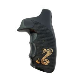 KSD Colt Diamondback gungrips black acrylate with "snake"bronze logo