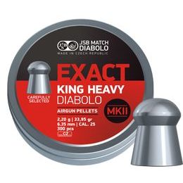 JSB Exact King Heavy MKII 6,35mm airgun pellets, 300pcs